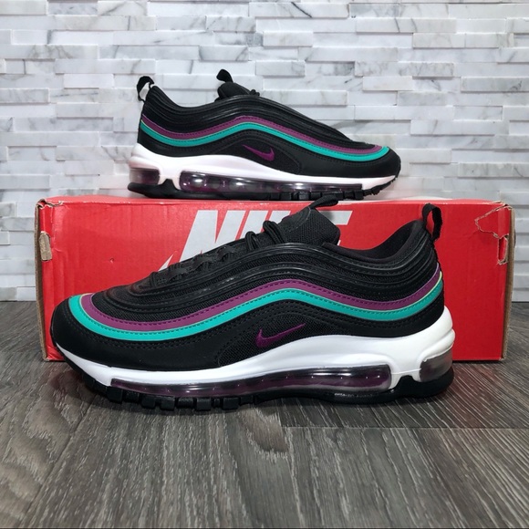 Nike Air Max 97 Black Grape & Clear Emerald WMNS - Picture 1 of 13